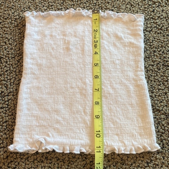 3 Smocked Tube Tops White, Black & Striped in EUC - Picture 6 of 10